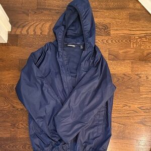 Lands' End Navy Blue Kids Hooded Jacket